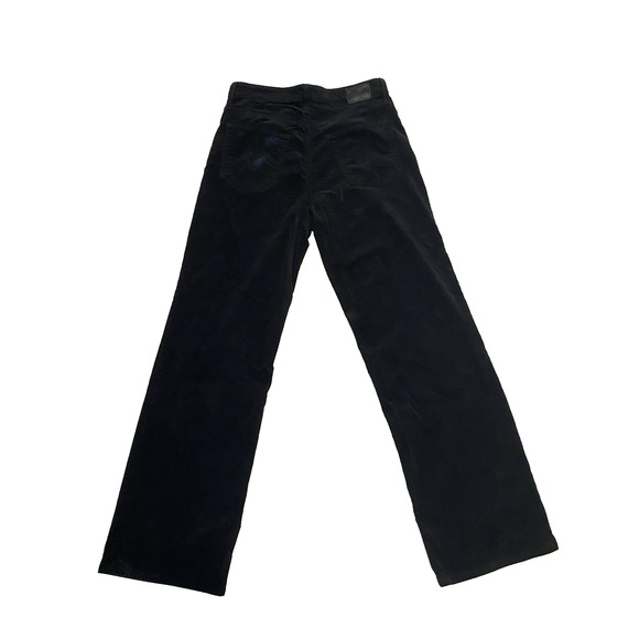 AG Adriano Goldschmied Kora Jeans Womens 28 Wide Leg HIgh Rise Black Corduroy - Picture 2 of 14